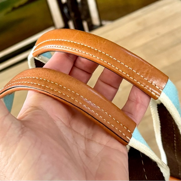 Coach Hampton Small Striped Water Color Tote Bag Purse - Picture 10 of 13